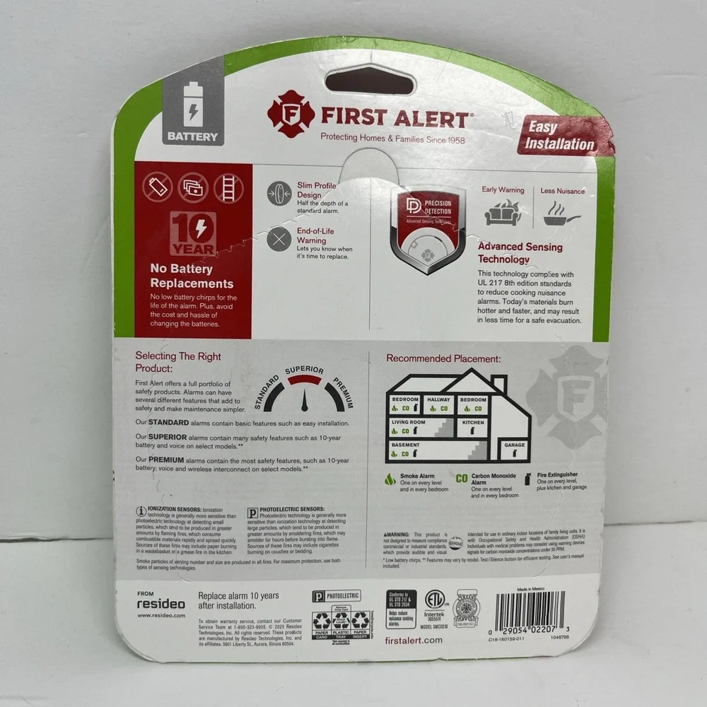 First Alert ~ 2-in-1 Smoke & Carbon Monoxide Alarm ~Superior~ 1046796 ~ NEW!